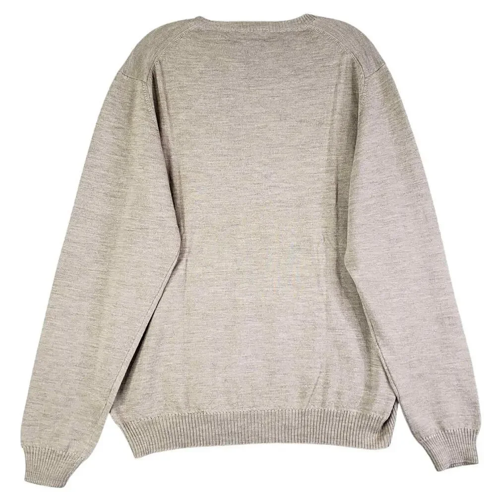 Brooks Brothers Sweater 346 Men’s Large L Beige Merino Wool Pullover Knit